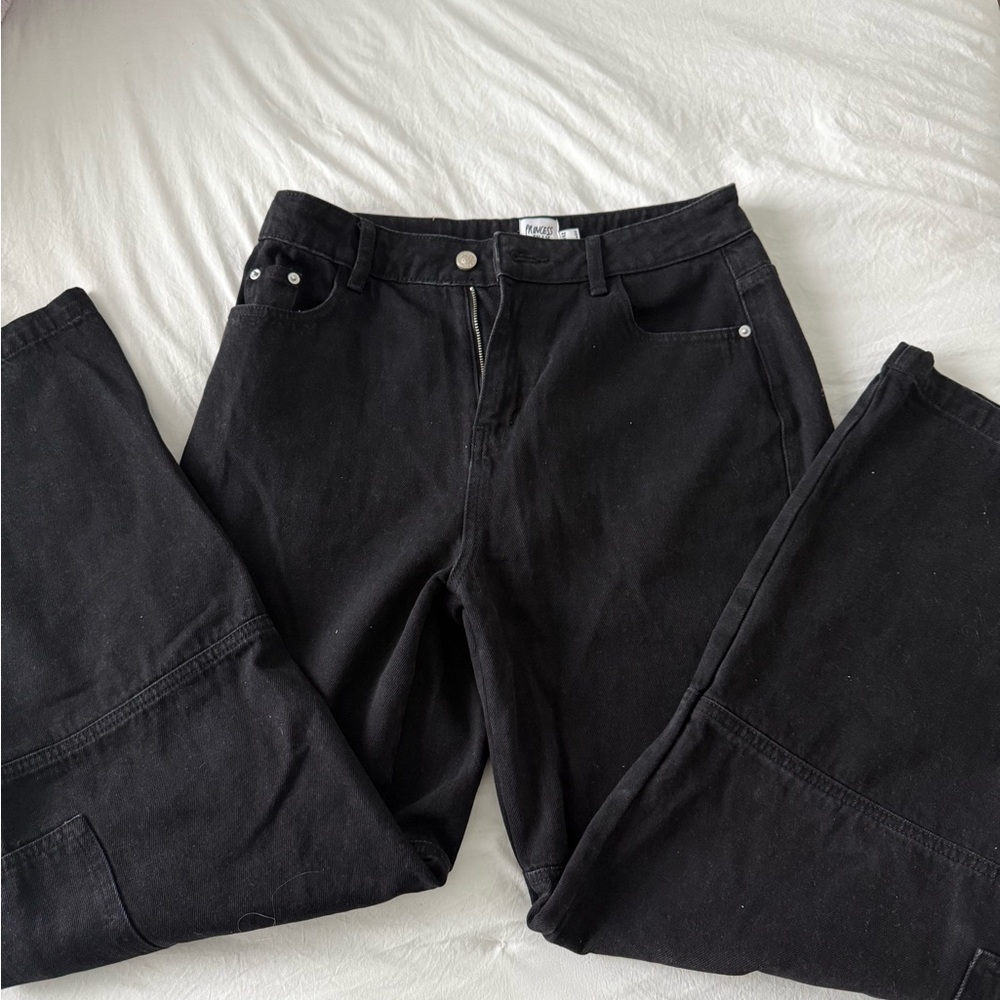 Princes Polly Black Cargo Jeans - Picture 2 of 4